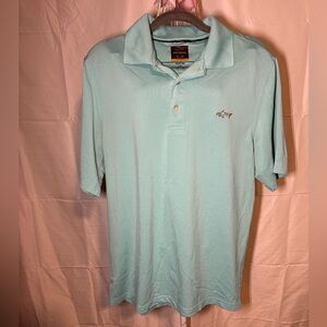 Greg Norman for Tasso Elba Light Blue Polo Golf Shirt